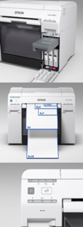 Image of the SL-D860 Freatures including ink change, paper size output and control panel