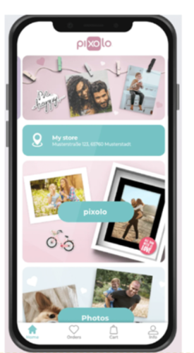 Pixolo App on iphone